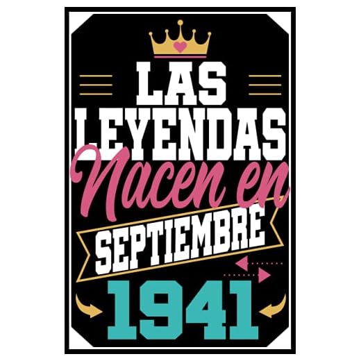 Las Leyendas Nacen En septiembre 1941: Regalo de cumpleaños de 80 años para mujer hombre madre padre, cuaderno de cumpleaños 80 años, 15.24x22.86 cm