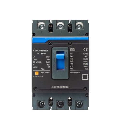 Disyuntor de caja moldeada 3P interruptor magnetotérmico NXM-160S de 160 amperios