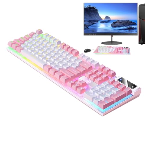 Clavier d'ordinateur mécanique 104 touches filaire pour éviter les fautes de frappe