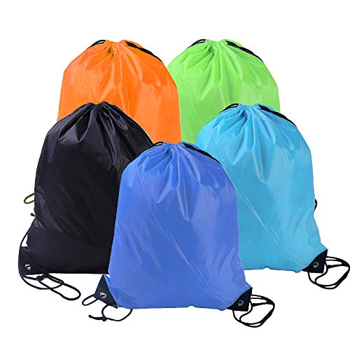 Lifreer 5 bolsas de cordón con para gimnasio  mochila con y zapatos de almacenamiento