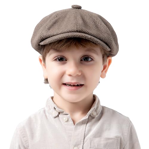 Jastore Boina vintage infantil para meninos boina vintage tweed boina vintage taxista bonés Pageboy,