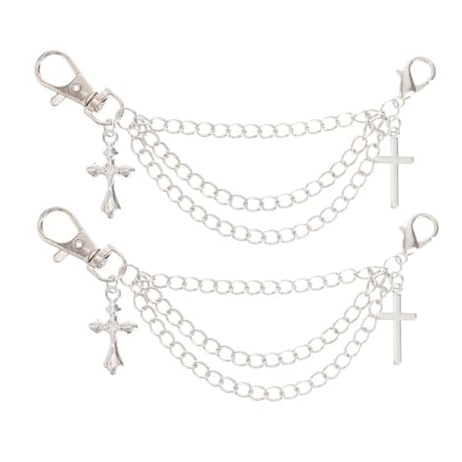 TENDYCOCO 2 pares de corrente de sapato de estrela prata tornozeleira de prata joias modernas para mulheres cadarços de skate para tênis estrela, Prata, 16.00X4.00X1.50CM