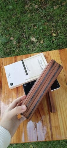 Hakiki Deri Kristal Bordo El Portföyü, Fermuarlı Uzun Cüzdan, Model EDO 002-0006 (KRİSTAL ÇAY TABA) - Görsel 2