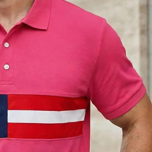 Image of Men's Polyster Stretchable Polo T-Shirts Half Sleeves Regular Fit T-Shirt for Everyday Wear