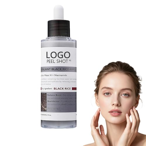 DrMelaxin Peel Shot Exfoliating Black Rice Ampoule,exfoliación Corporal Suave Para Mejorar La Pigmentación (Negro)