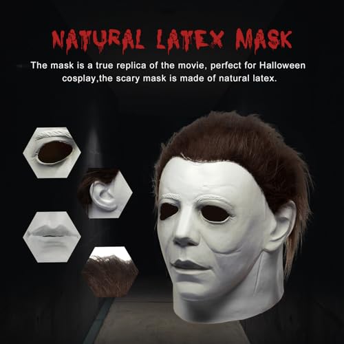 Hugoutdoor Halloween Scary Michael Myers Masks Cosplay Costume Prop For Adults thumb #4