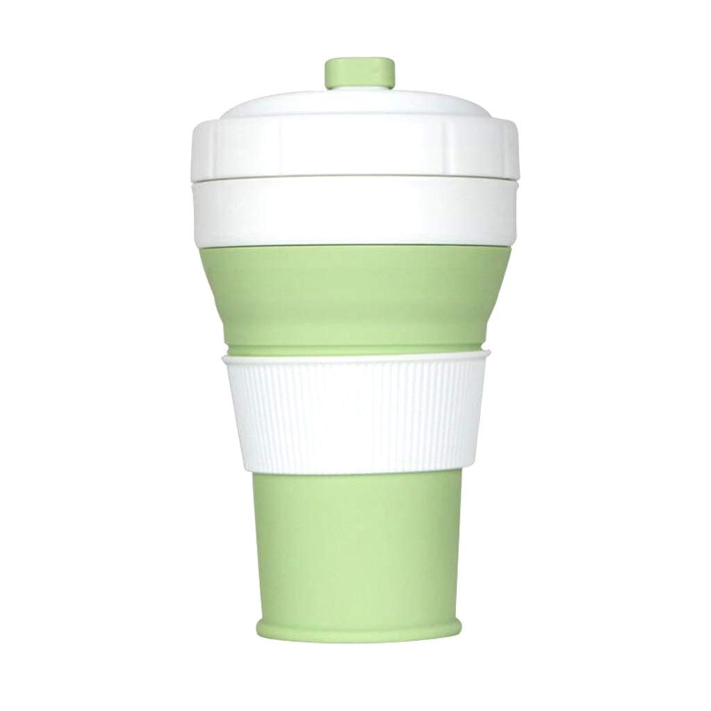 Faltbare Wasserflasche, 450 Ml Auslaufsicher Tragbar Tragbare Teleskopschale (6 Farben)