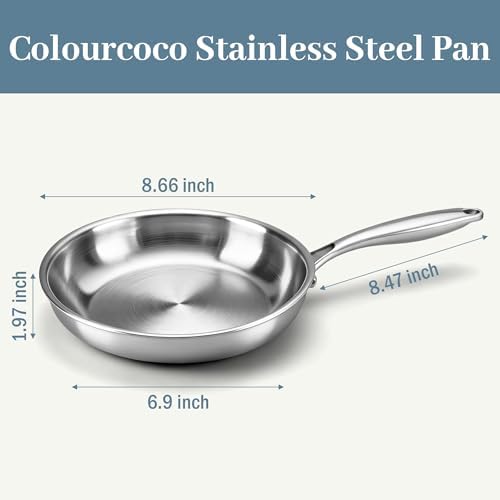 Image of Stainless Steel Cookware Set Pots and Pans- 1 Piece Nonstick Pot and Pan Set Includes 1 Frying Pans, 5 Pots, 6 Lids and 6 Utensils, with Stay Cooling Handle, Induction & Oven Safe