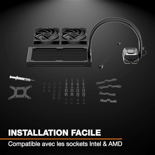 Refroidissement pour processeur légèrement overclocké be quiet! Pure Loop 3 - 6