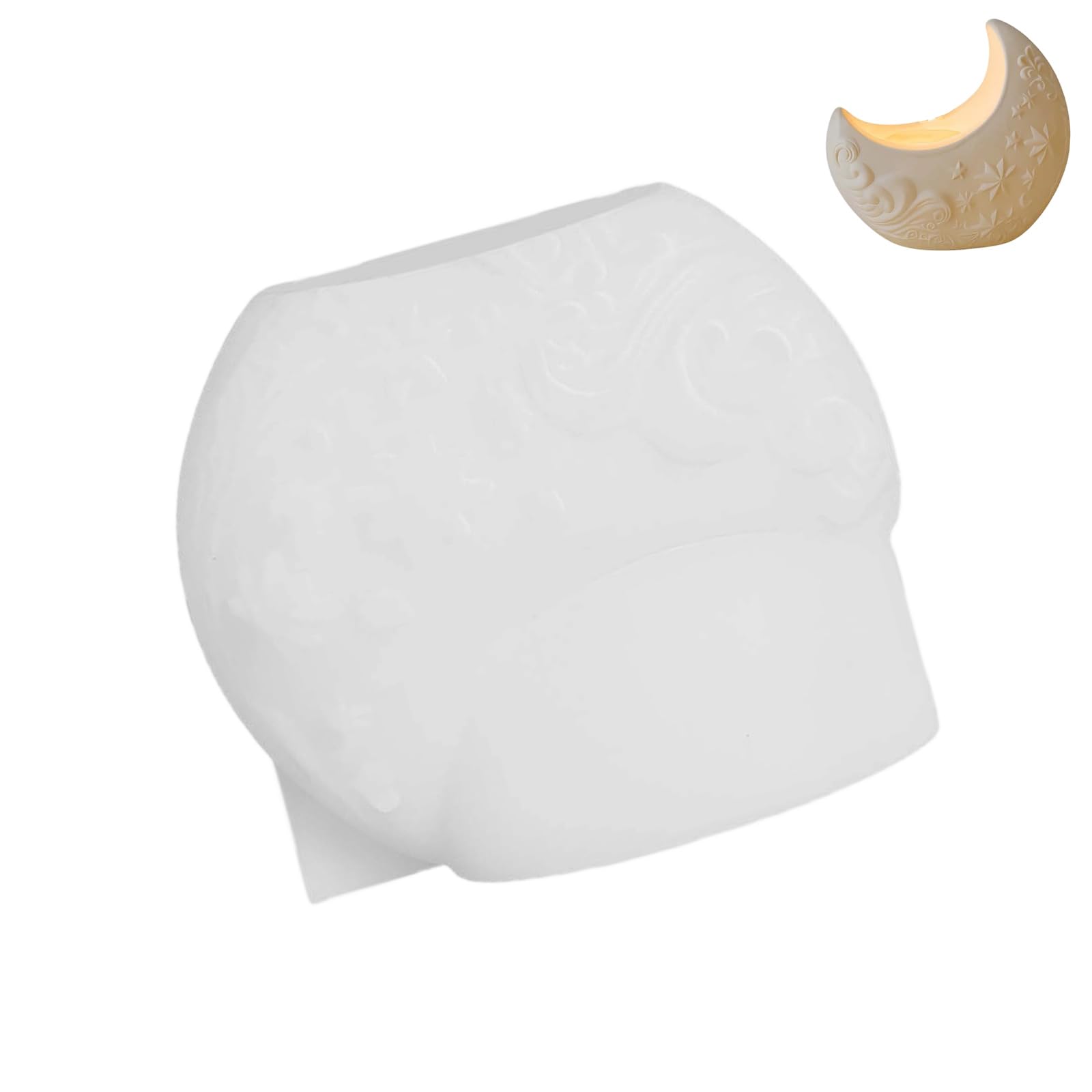 Alksubbm Moonlike Shape Silicone Mold Multipurpose Temperature Resistance Epoxy Resin Baking Cast