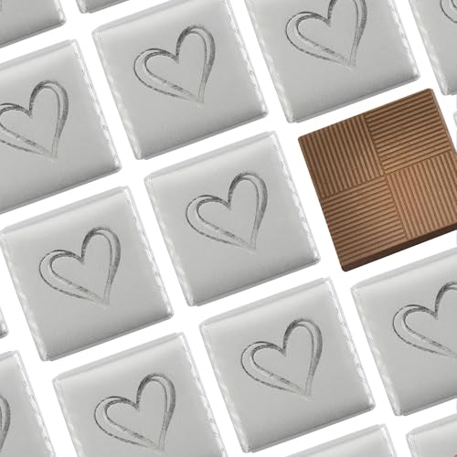 Burmonts Premium Silver Love Heart Chocolate Neapolitans (25 Chocolates)
