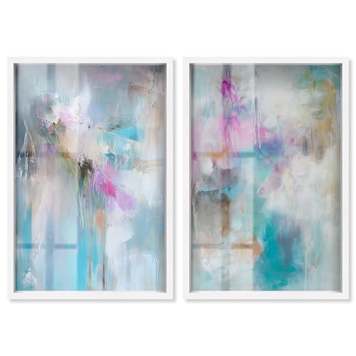 Art Remedy Mauve Mist impression shadowbox de qualité supérieure cadre blanc
