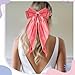 Mimorou 25 Pcs Satin Hair Bows Bulk Silky Big Hair Bows for Women Oversized Long Tail Ribbons Large Knot Clips Barrettes for Holiday Gifts(Floral)