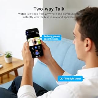 1080p Wireless Wi-Fi Video Doorbell Camera with AI Human Motion Detection, Battery Powered, 2.4G WiFi, Night Vision, 2 Way Talk, Cloud Storage (Sold Separately)