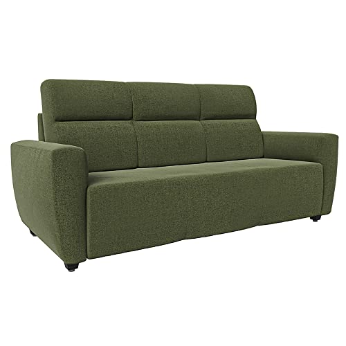 Image of Wakefit Sofa Set | 3 Year Warranty | Sofa 5 Seater, 5 Seater Sofa for Living Room, Wooden Sofa Set, Sofa Set 3+2 Seater - Belize(Reflection : Green)