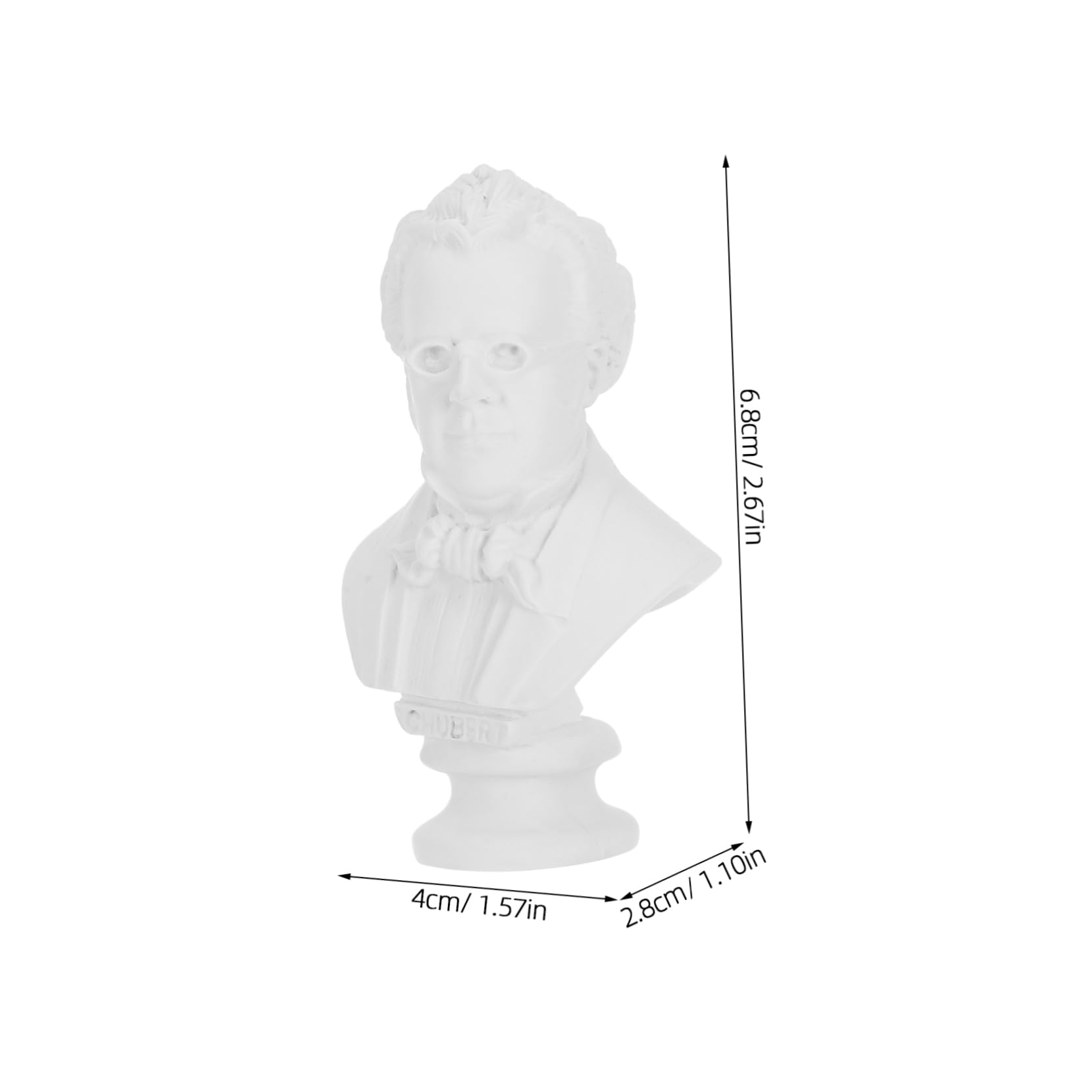 Happyyami Mini Musician Figurine Resin Bust Sculpture Realistic Desktop Decoration for Music Lovers Unique Art Ornament Versatile Home for Gifting Photography