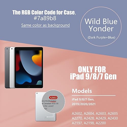 Miieadoo Case for iPad 9/8/7 Gen Case(2021/2020/2019)- Shockproof Cover with Built-in Pencil Holder- Smart Auto Sleep/Wake - Image 2