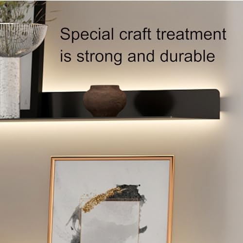 Luminaires muraux rectangulaires noirs pour illuminer une étagère de salon moderne - 7
