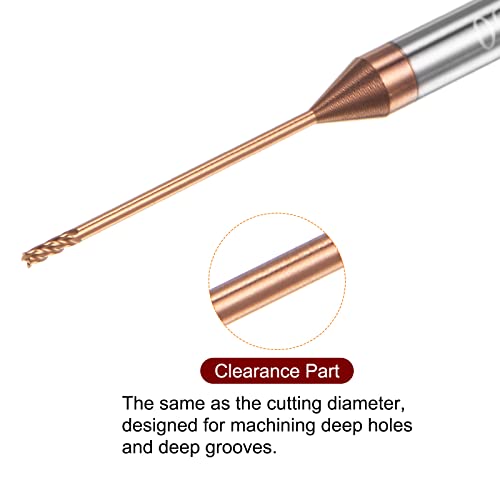 Image of HARFINGTON 2pcs Square Nose End Mill 4mm Shank 1mm x 20mm AlTiSin Coated Solid Carbide Long Reach Extended Neck 4 Flutes CNC Router Bit Milling Cutter for Stainless Steel Hardened Steel