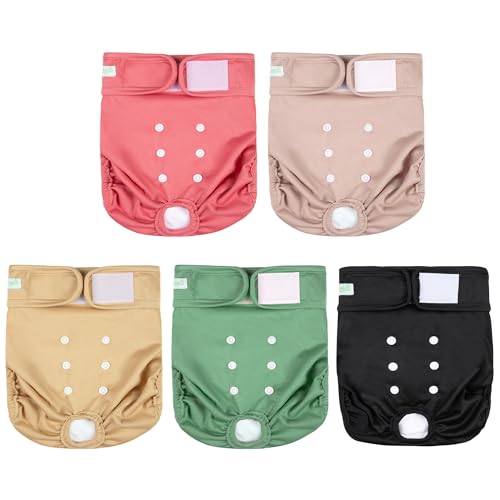 wegreeco Female Dog Diapers, Washable Reusable Pet Puppy Doggie Diapers for Small Medium Large Female Dogs in Heat Period, Doggy Period Panties XX-Large