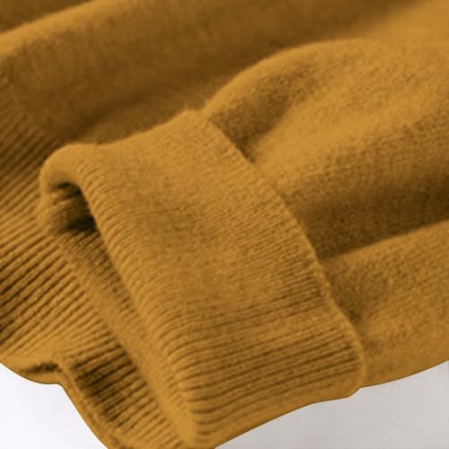 OIOLOYJM Fall Cashmere Sweaters for Women 2025 Crewneck Long Sleeve Tops Knitted Pullovers Lightweight Merino Wool Sweater