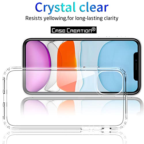 Image of Case Creation New iPhone 12 Pro Max Premium Imported 0.3mm Crystal Clear Totu Silicone Transparent Flexible Soft Corner Protection TPU Slim Back Case Color Cover for iPhone 12 Pro Max