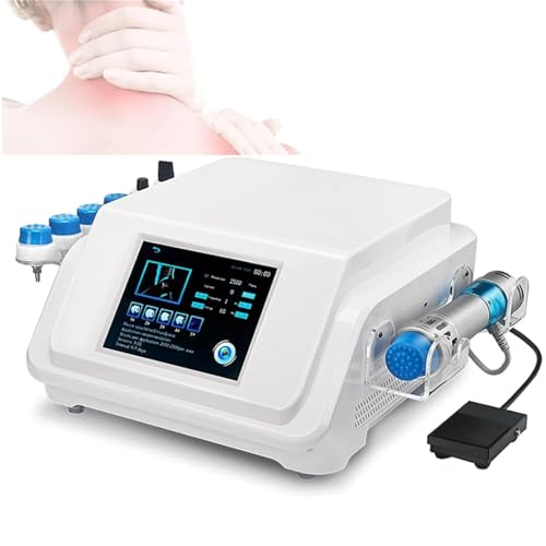 LIBRACTA Máquina De Terapia De Ondas De Choque, Dispositivo De Terapia De Ondas De Choque Extracorpóreas con 10 Cabezales De Masaje para Aliviar El Dolor Y Regenerar El Tejido Muscular Y Óseo