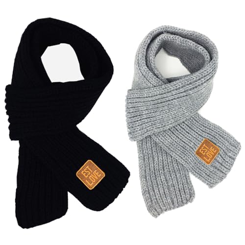 LuckyZ Toddlers Kids Scarf Boys Girls Winter Knitted Warm Scarves Neck Warmer