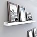 SONGMICS Floating Shelf, Wall Shelf Ledge 3.9 x 43.3 Inches with Front Edge, for Picture Frames, Books, Spice Jars, Living Room, Bathroom, Kitchen, Easy Assembly, White ULWS46WT