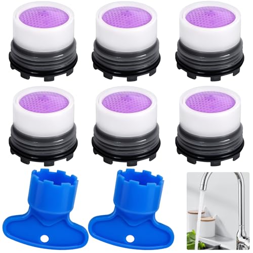 Aireador grifo M16, 6 piezas filtros grifo con 2 llaves aireador grifo, grifos plástico agua grifo para fregadero cocina y baño