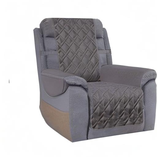 Image of Ameritex Waterproof Nonslip Recliner Cover Stay in Place, Dog Chair Cover Furniture Protector, Ideal Recliner Slipcovers for Pets and Kids (Dark Grey, 23 inch)
