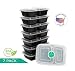 Meal Prep Containers | 2 Compartment | USA Made | Bento Box | 7 Pack Food Storage Lunchbox