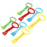 Anillo colgante de cunas: material saludable, seguro y seguro, práctico para su uso, anillo de extracción de manos Anillo de extracción: diseño alergonómico, cómodo de sostener, no lastimará las manos, los anillos de pie Anillos de cuna de la guarder...