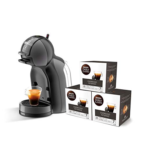 Pack Krups Dolce Gusto Mini Me Kp1208 - Cafetera De Cápsulas, 15 Bares De Presión, Color Negro Y Gris 3 Packs De Café Dolce Gusto Espresso Intenso Pack Krups Dolce Gusto Mini Me Kp1208 - Cafetera De Cápsulas, 15 Bares De Presión, Color Negro Y Gris 3 Packs De Café Dolce Gusto Espresso Intenso