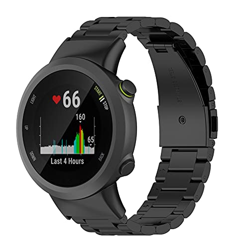 Kobmand Correa para Garmin Forerunner 45,Correa De Reloj De Acero Inoxidable De Pulsera De Metal De Repuesto para Garmin Forerunner 45/Garmin Forerunner 45S/Garmin Swim 2 (Plata) Cover