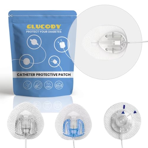 GLUCODY 10pc Parches Protectores Del Cateter Para La Bomba De Insulina, Compatible Con Todos Los Cateteres/Parches Para Proteger El Cateter De La Diabetes/Parches Sensor Freestyle Libre 2