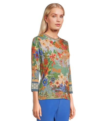 Johnny Was Women's The Janie Favorite 3/4 Sleeve Crew Neck Tee2