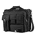 GES Multifunktion Herren Militärische Taktische Nylon Schulter Laptop Messenger Bag Aktentasche Handtaschen Laptop Tasche Schultasche Große Genug für 15.6"Laptop/Kamera (Schwarz)