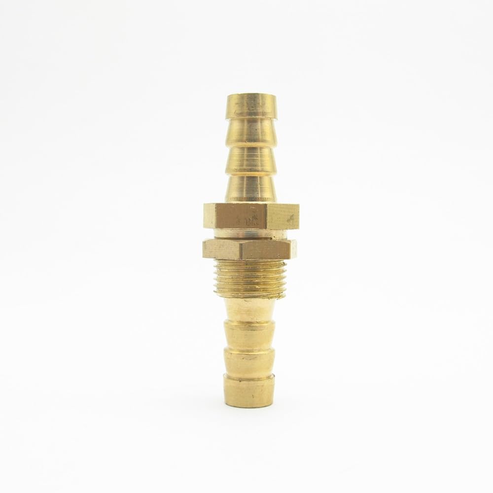 Raccordo a barb per tubo flessibile in ottone da 4 mm, 6 mm, 8 mm, 10 mm, 12 mm, 14 mm, 16 mm, 19 mm, 25 mm, adattatore connettore, 12 pezzi