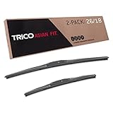 TRICO Solutions™ Asian Fit 26 Inch & 18 Inch Pack of 2 High Performance Automotive Replacement Windshield Wiper Blades for Select Honda, Kia, Hyundai, Lexus, Genesis, Toyota Models (57-2618)