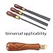 Mezfrguo Wood File Handle Wooden Handles with Brass Collet Chuck Needle Files File Tool for Small Files
