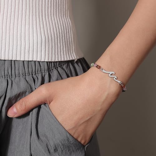 Image of TONY & SANDY Friend Gifts for Women, Unique Birthday Gifts for Women, Sister Gift from Sister, Wave Bracelet, Christmas Stocking Stuffers for Woman Female, Bestie Friendship Bracelets