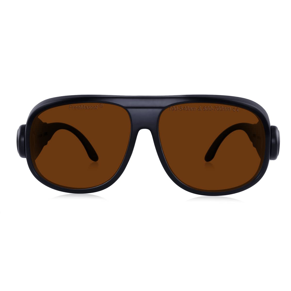 FREEMASCOT Lunettes de sécurité professionnelles OD 4+ 190 nm-540 nm/600 nm-760 nm laser pour lumière laser violet/bleu/vert et rouge (style de monture 1)
