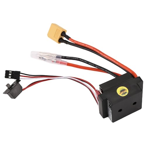 Plmvhpb RC Hobby 60A ESC Contrôleur de Vitesse de Moteur Brossé avec 2A Bec Haute Tension 6-12V...