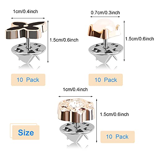 Hoiny Brooch Pins for Women, 30 Pcs Cover Up Button Clothes, Modesty Pins, Women Shirt Safety Buttons, Invisible Button, Prevent Accidental Exposure of Buttons Girls Silver