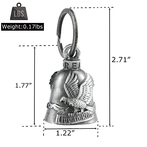 Dream Apparel Motorcycle Ride Bell For Bikers, Heavy Spirit Bells Accessory And Key Chain For Luck