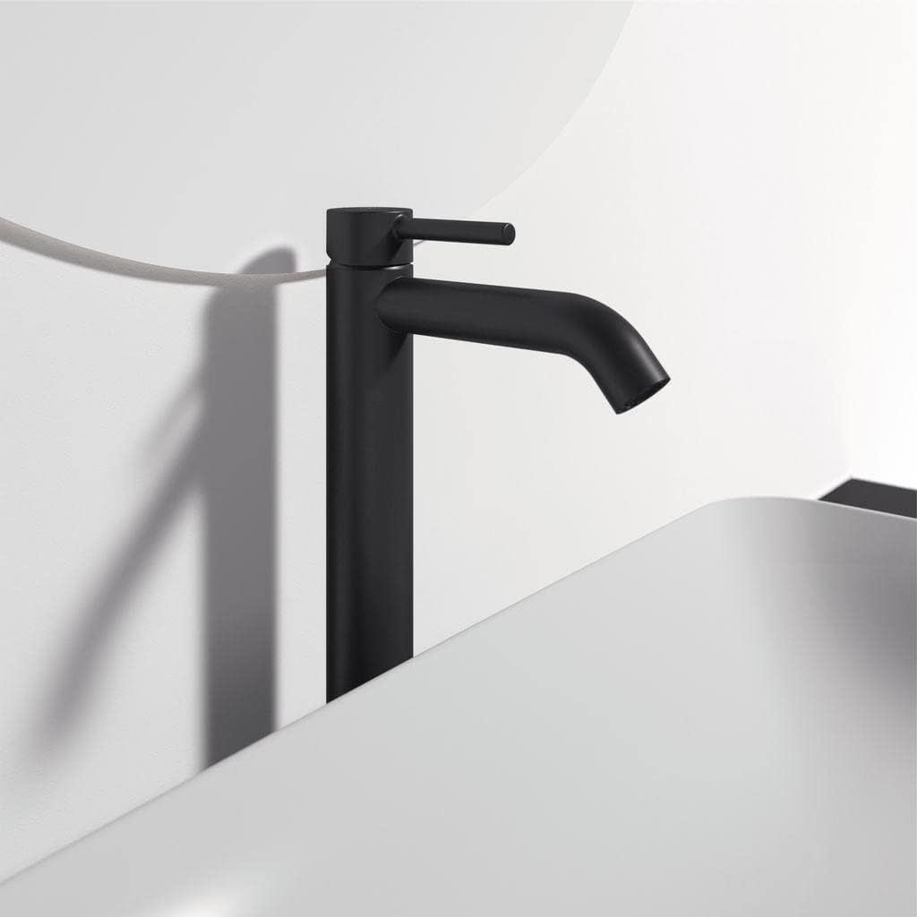 Ideal Standard BC269XG Ceraline Washbasin Mixer Tap Without Drain Fitting Extended Socket, Black, high - Image 5