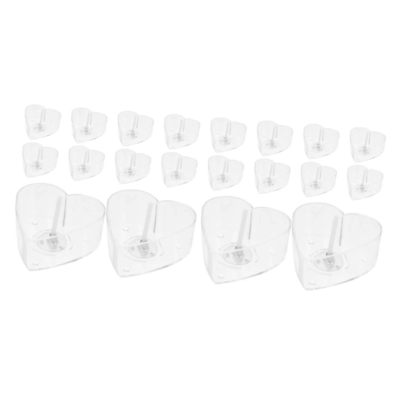 PHENOFICE 2 Sets Candle Holder Bulk Heart Shaped Tin with Wide Mouth for Easy Filling Dispensing