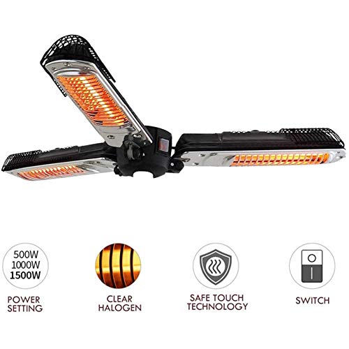 LIRUI Electric Patio Parasol Umbrella Heater, Folding Outdoor Electric