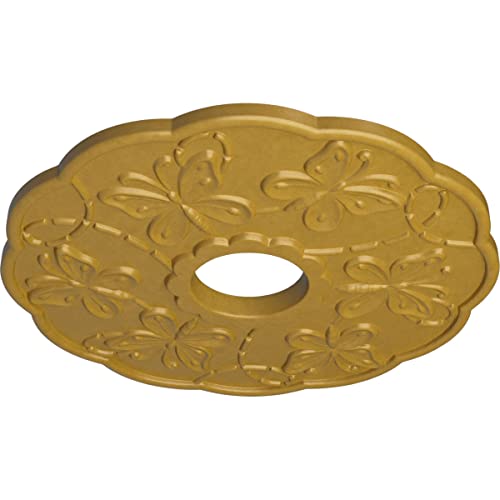 Image of Ekena Millwork CM17TSIGSDecorative Ceiling Medallions Modeled After Original Historical Patterns & Designs, Iridescent Gold